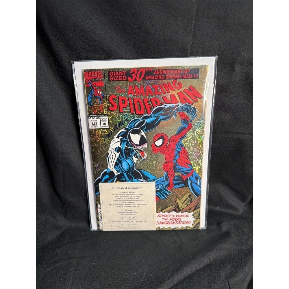 Amazing Spider-Man #375 March 1993 Mark McKenna Autographed With COA